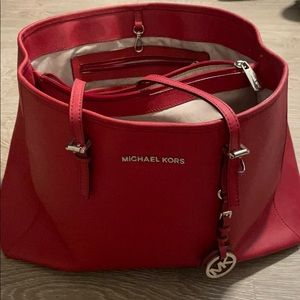 Michael Kors handbag bright red